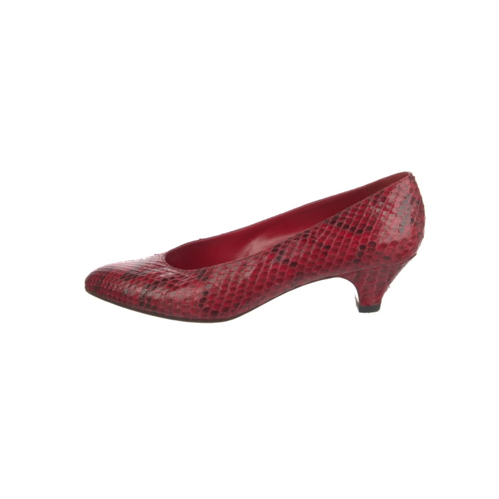 Celine Python Animal Print Pumps - image 3